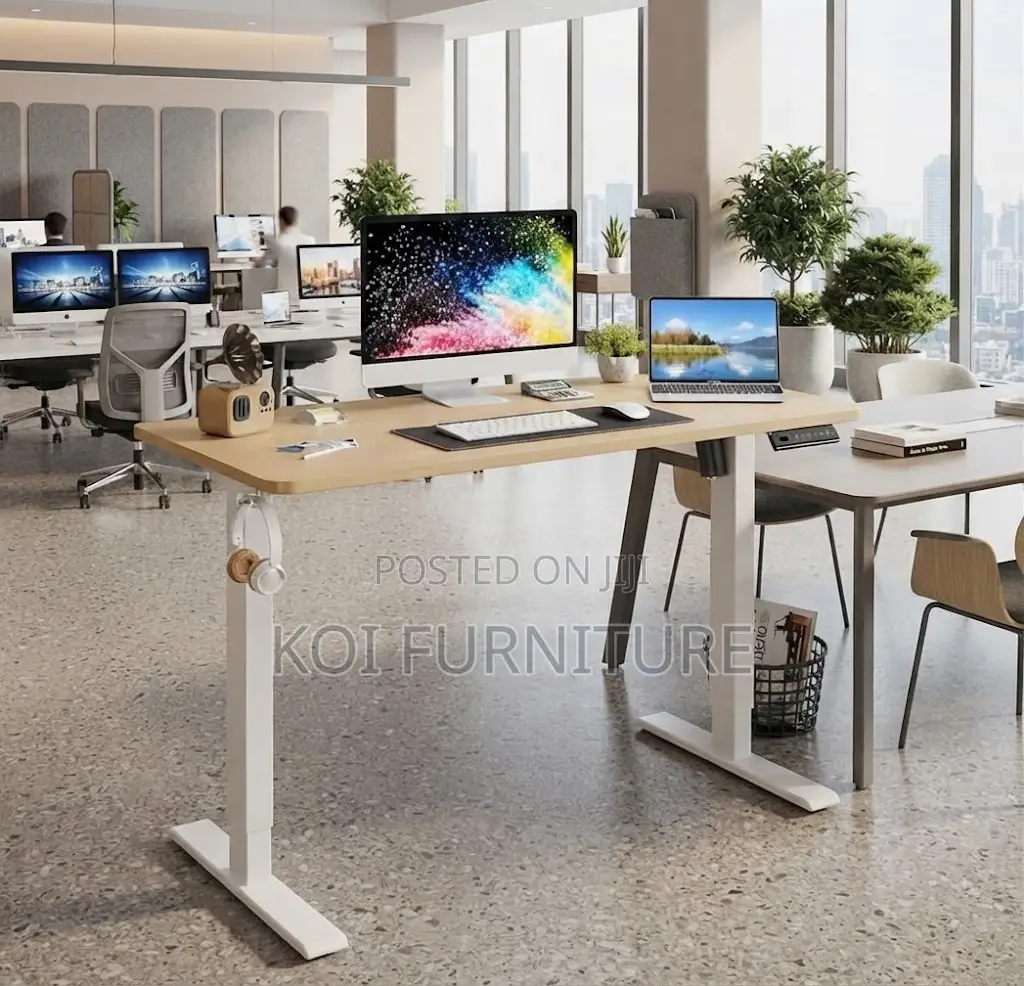 Office Desk; 1200mm Home Office Adjustable Standing Ergonomic Table