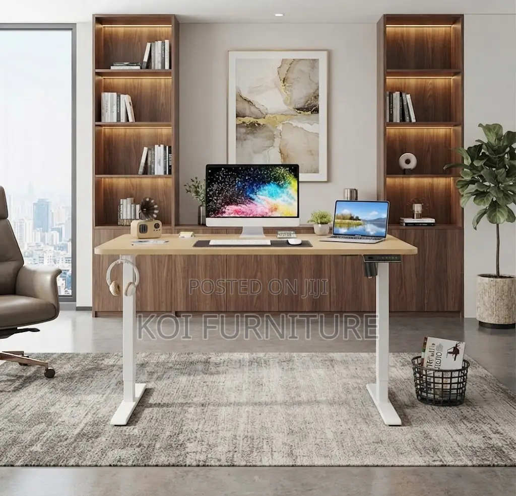 Office Desk; 1200mm Home Office Adjustable Standing Ergonomic Table