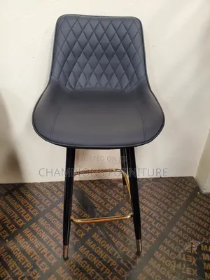 Black Diamond Quilted Swivel Barstool