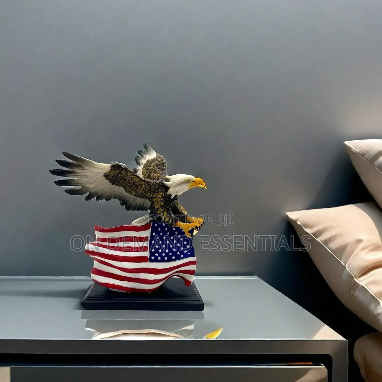 American Bald Eagle With American Flag