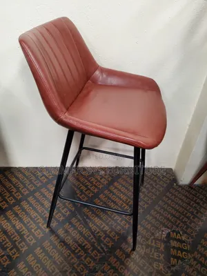 Channel Stitched Leather Barstool