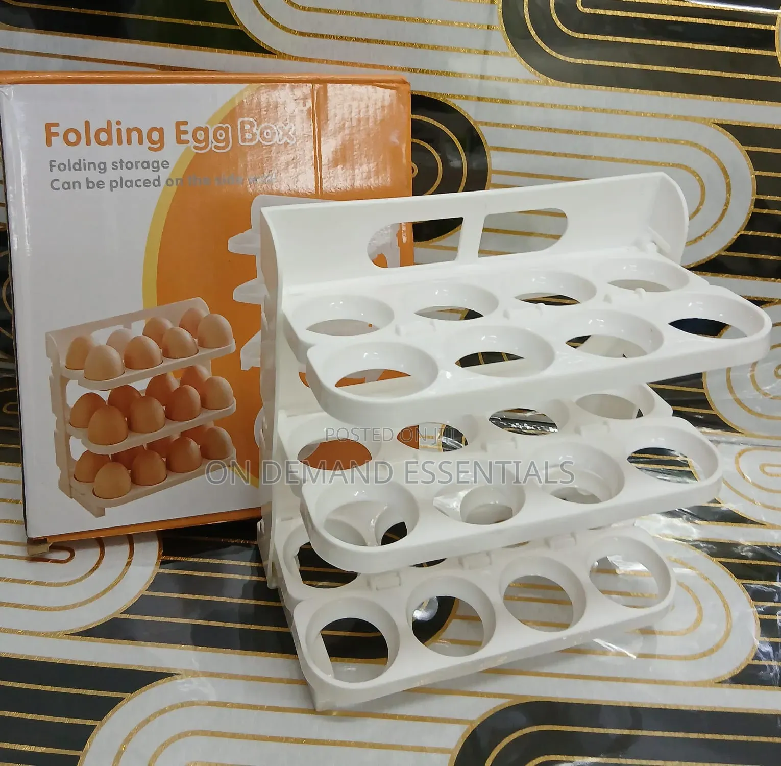 3 Layerd Foldable Egg Storage Rack