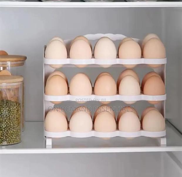 3 Layerd Foldable Egg Storage Rack - thumbnail 3