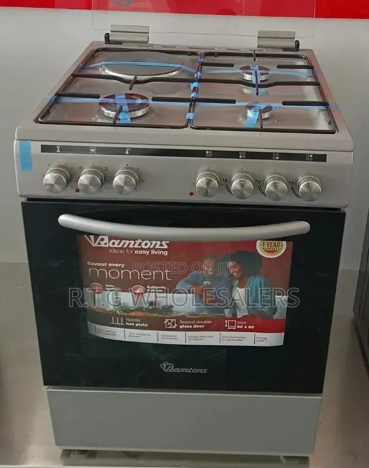 60*60 Ramtons 3g+1e  Silver Standing Cooker- Rc/820