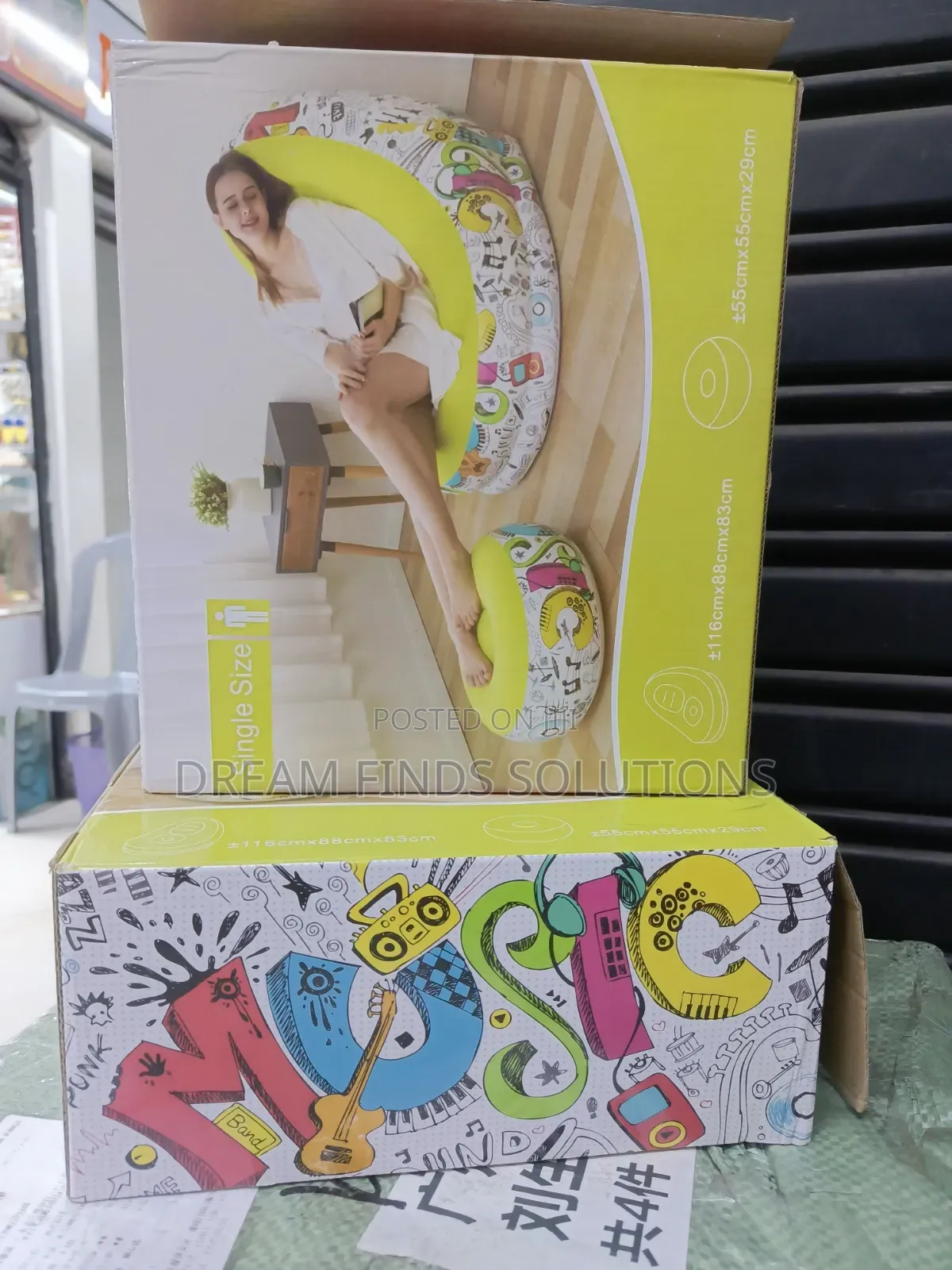 Portable Inflatable Lounger Chair With Ottoman