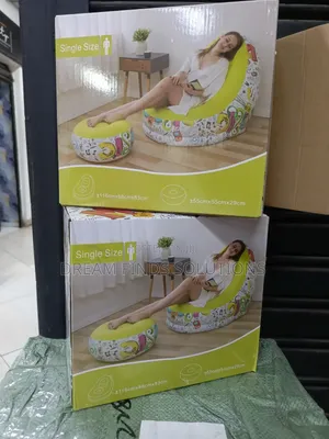 Vibrant Graffiti Inflatable Armchair & Foot Stool Set