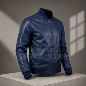 Navy Blue High Quality Leather Jackets