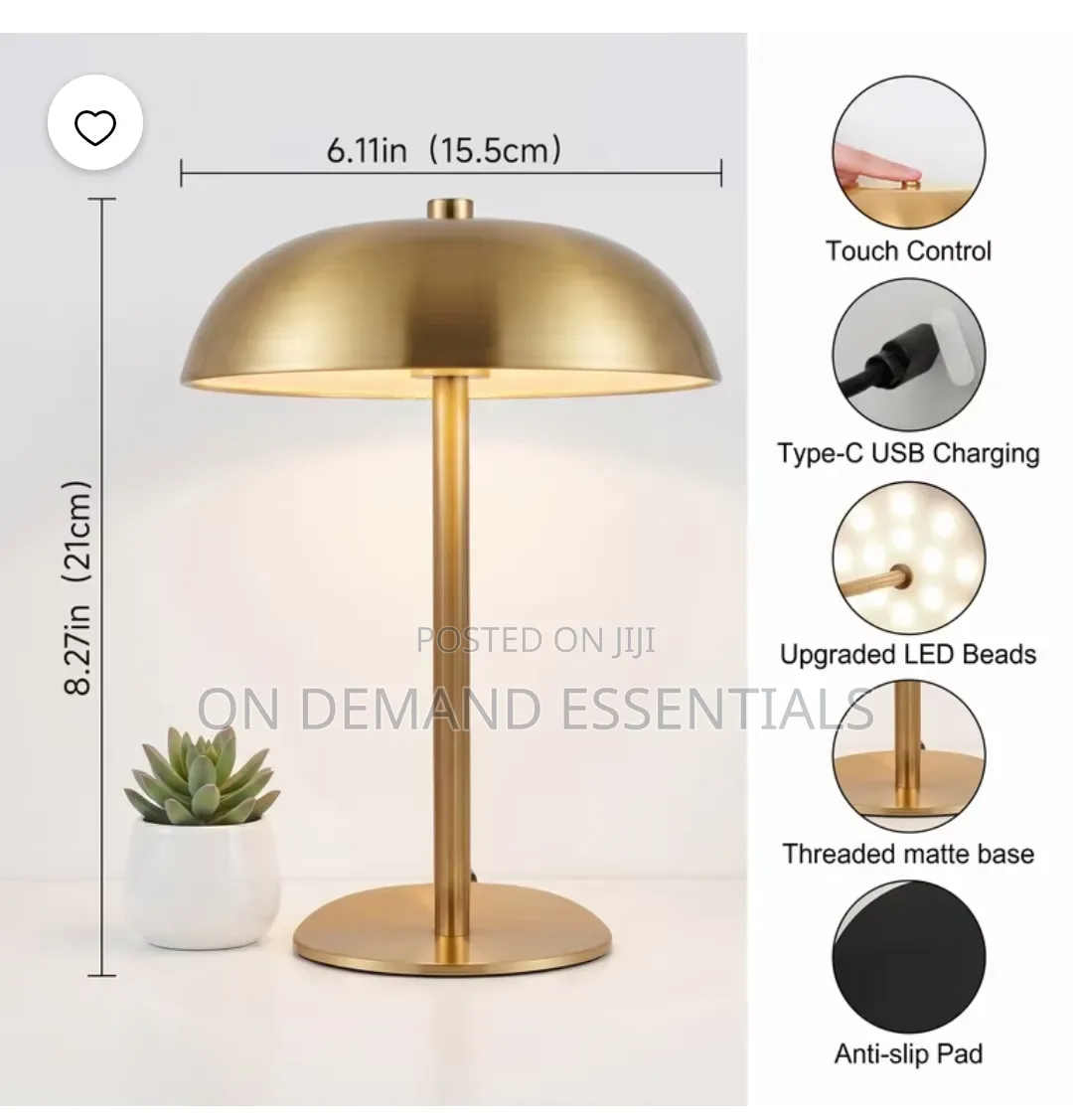 Led Mushroom Table Lamp