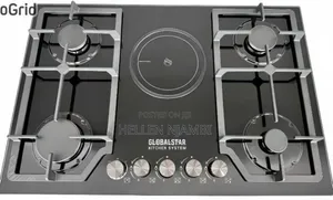 Globalstar 5 Burner GS-5G22 4 Gas+ 1 Electric Stove Hob Inbuilt Cooker