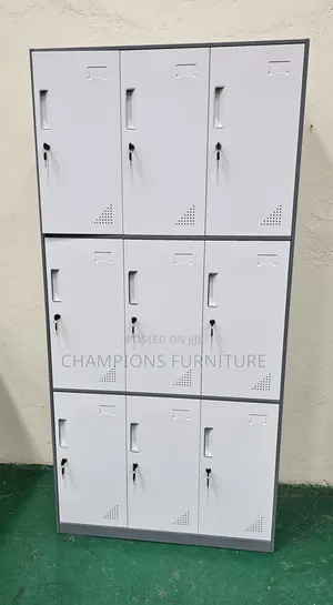 Multitone 9-Door Heavy Duty Lockers Cabinet