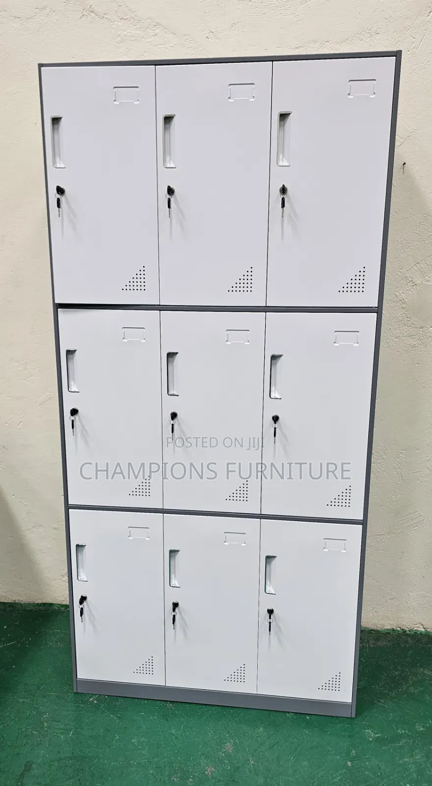 Multitone 9-Door Heavy Duty Lockers Cabinet