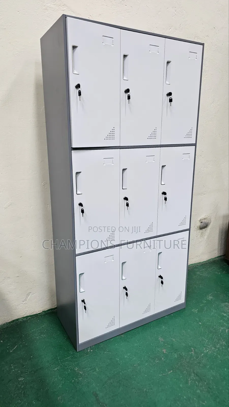 Multitone 9-Door Heavy Duty Lockers Cabinet