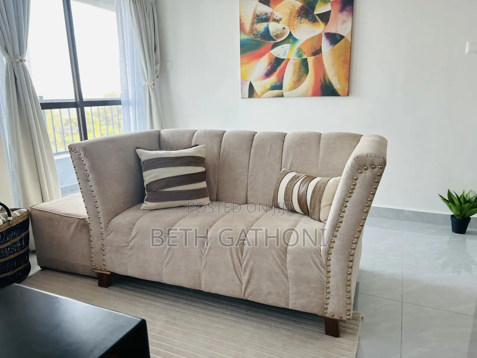 5 Seater Warm Beige Couch