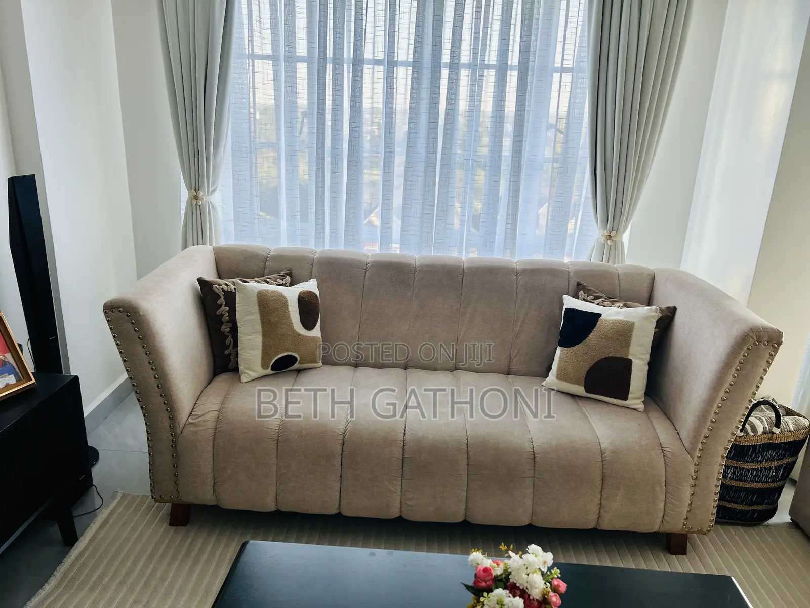 5 Seater Warm Beige Couch