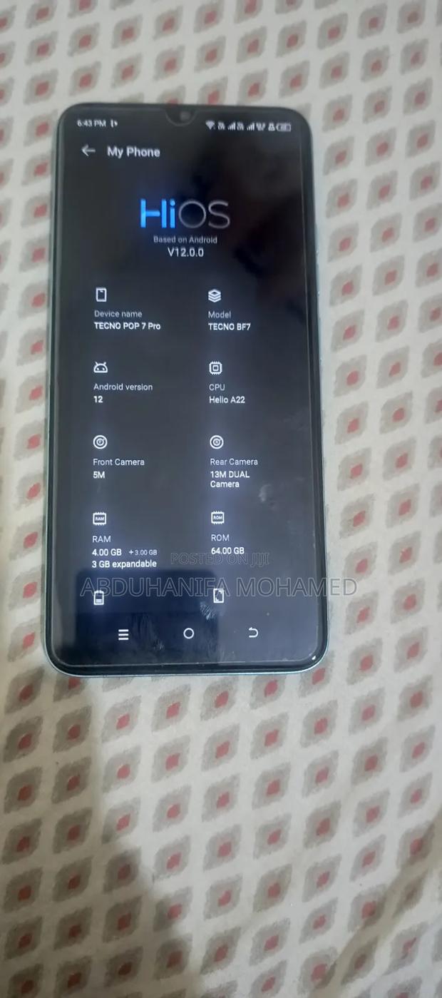 Tecno Pop 7 64 GB Blue