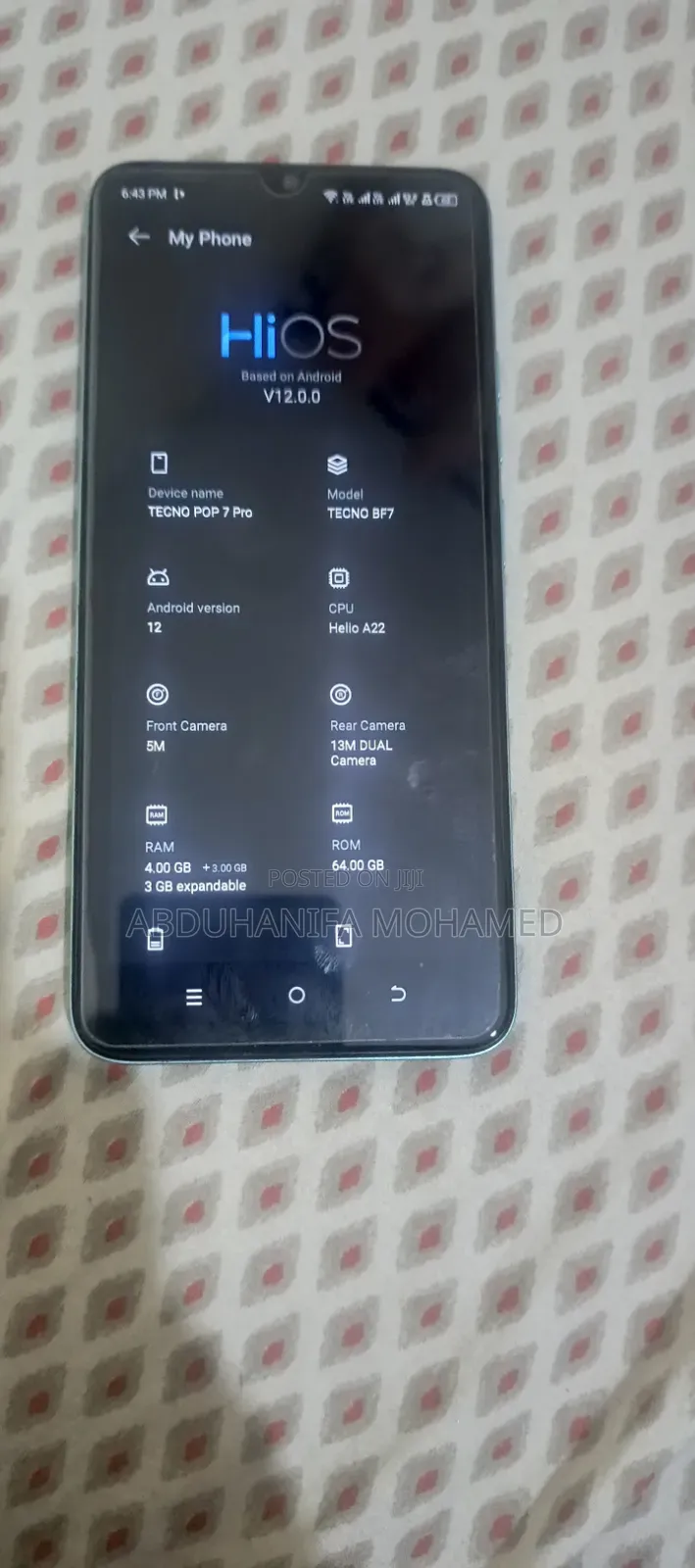 Tecno Pop 7 64 GB Blue