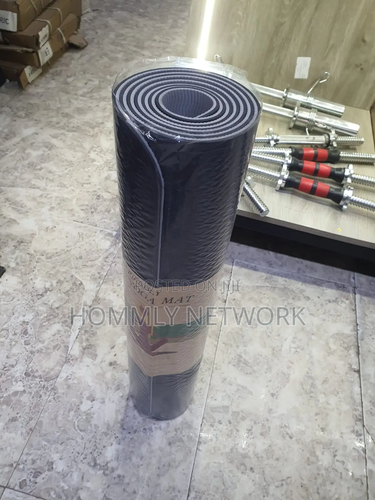 6mm Exercise Yoga Mats Black/Grey