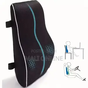 Memory Foam Lumbar Support Pillow Back Cushion Breathable Mesh Cover