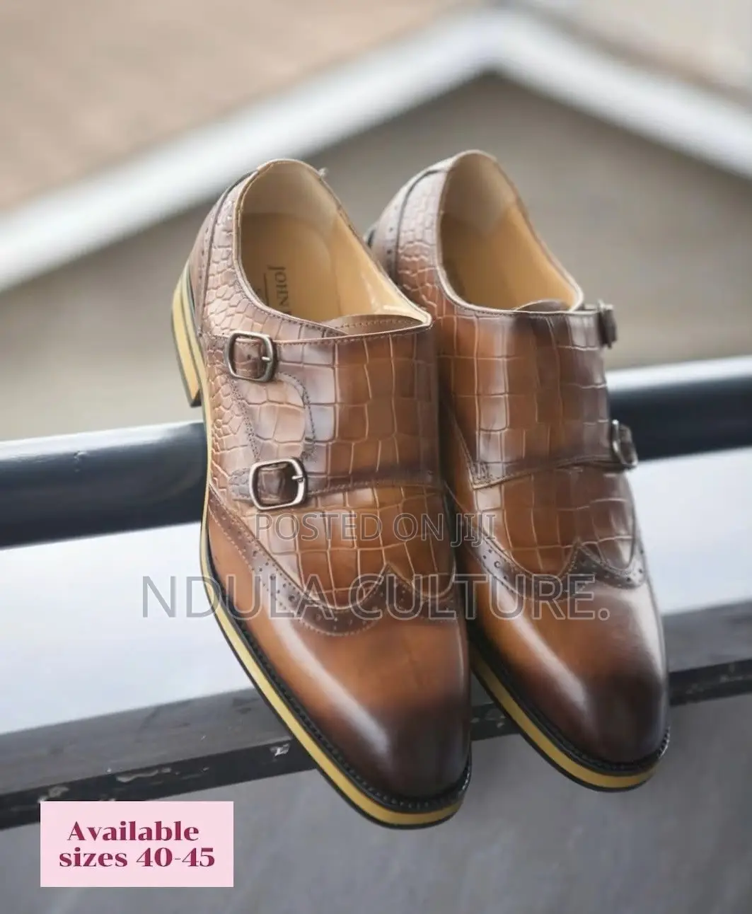 Original Leather Double Monk Strap Shoes