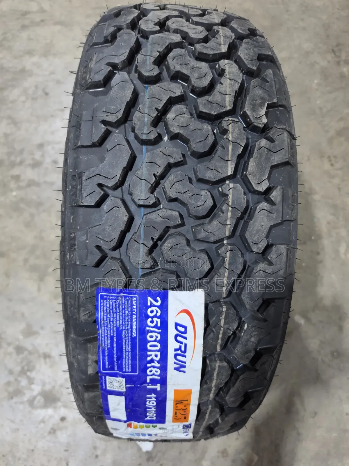 265 /60 R18 Durun Tires (All Terrain)