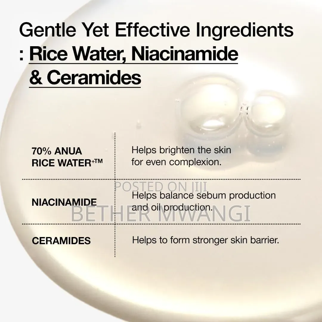 Anua Rice 70 Glow Milky Toner 250ml in Kenya