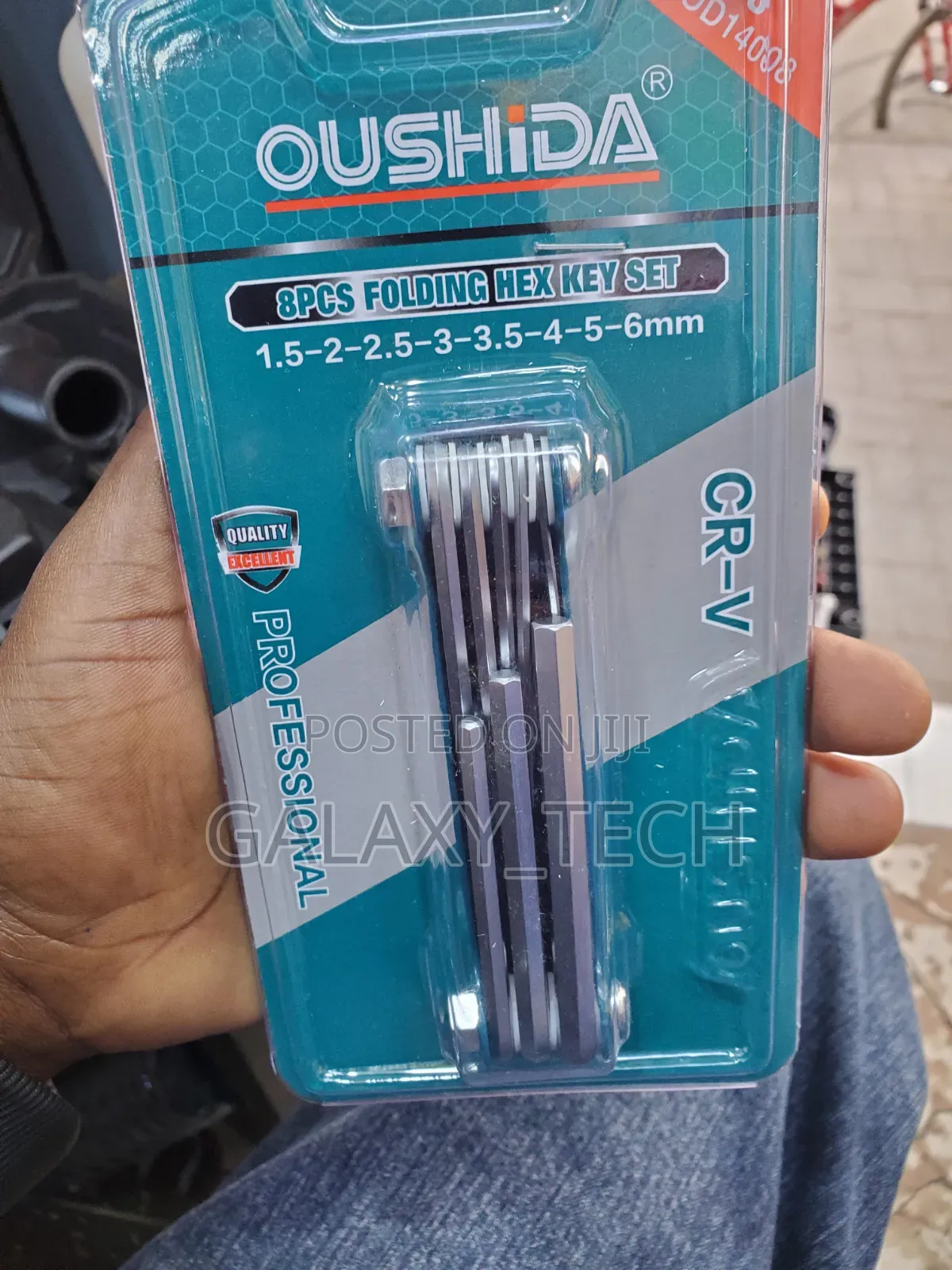 8PCS Folding Hex Key Set - Allen Key 1.5mm to 6mm