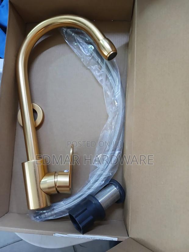 Pillar Mixer Kitchen Gold