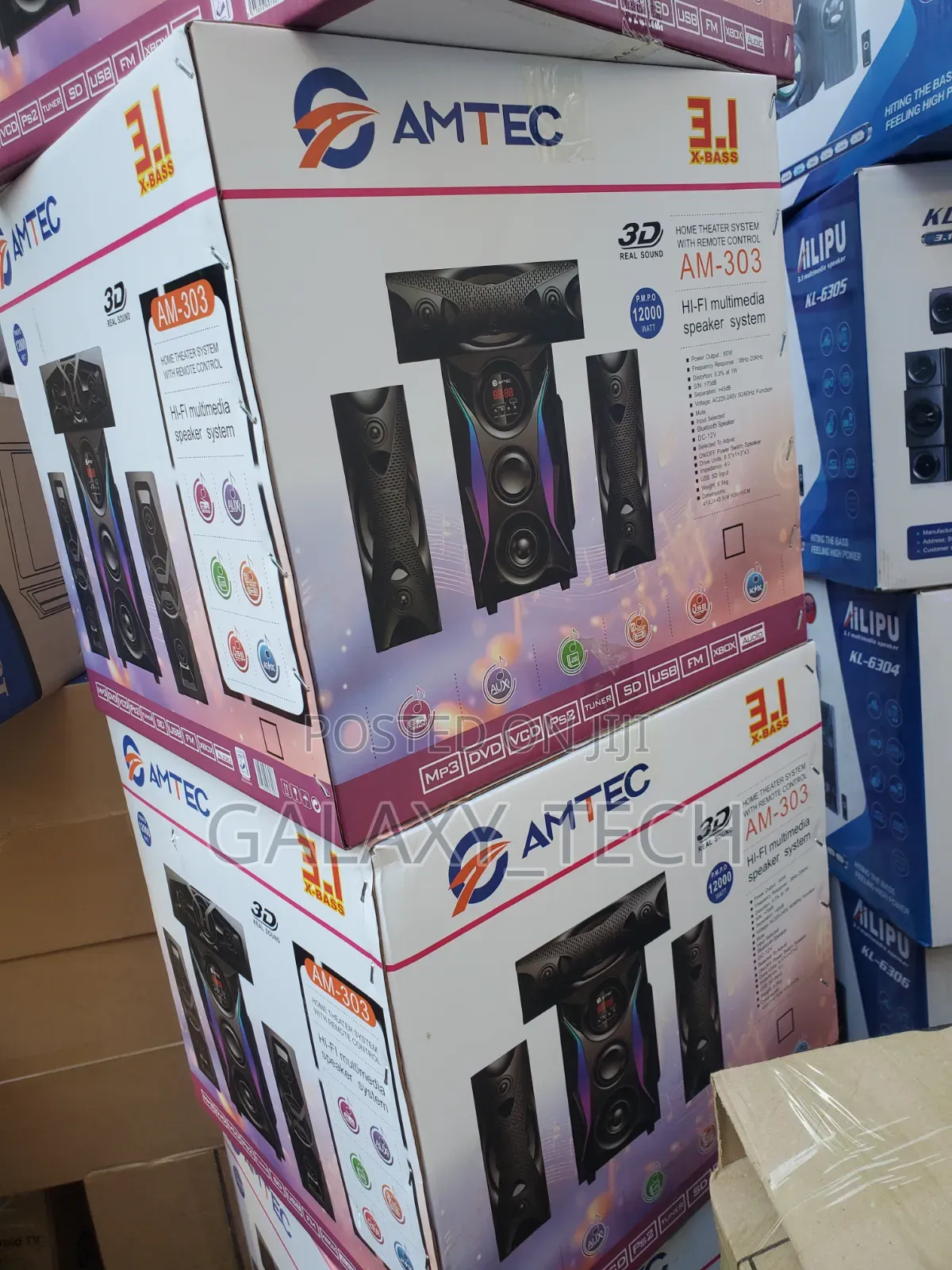 Amtec Am-303 3.1 Ch Home Theater System - 12000w Pmpo X-Bass