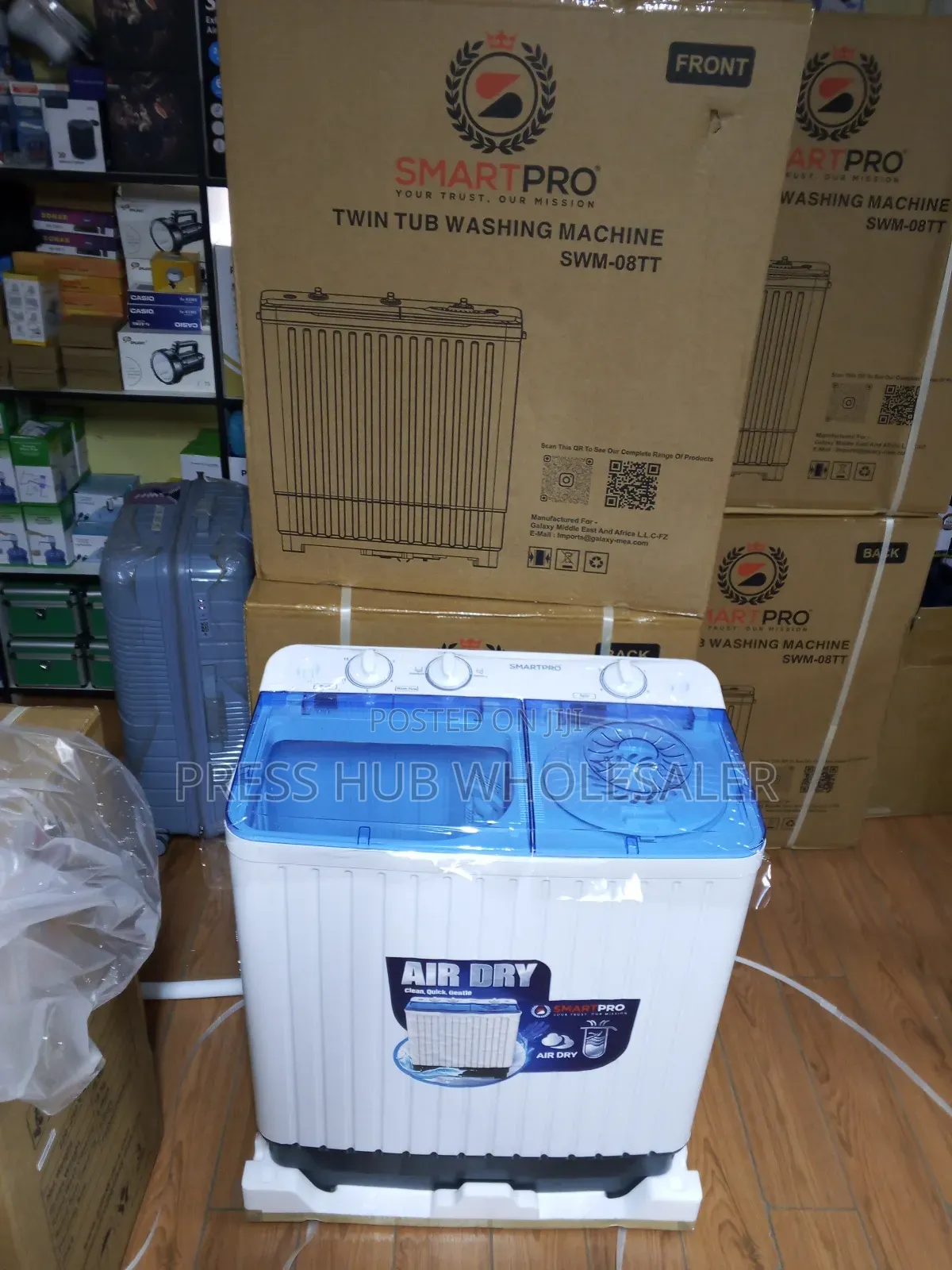 Smartpro 8KG Twin Tub Washing Machine (Model SWM-08TT)