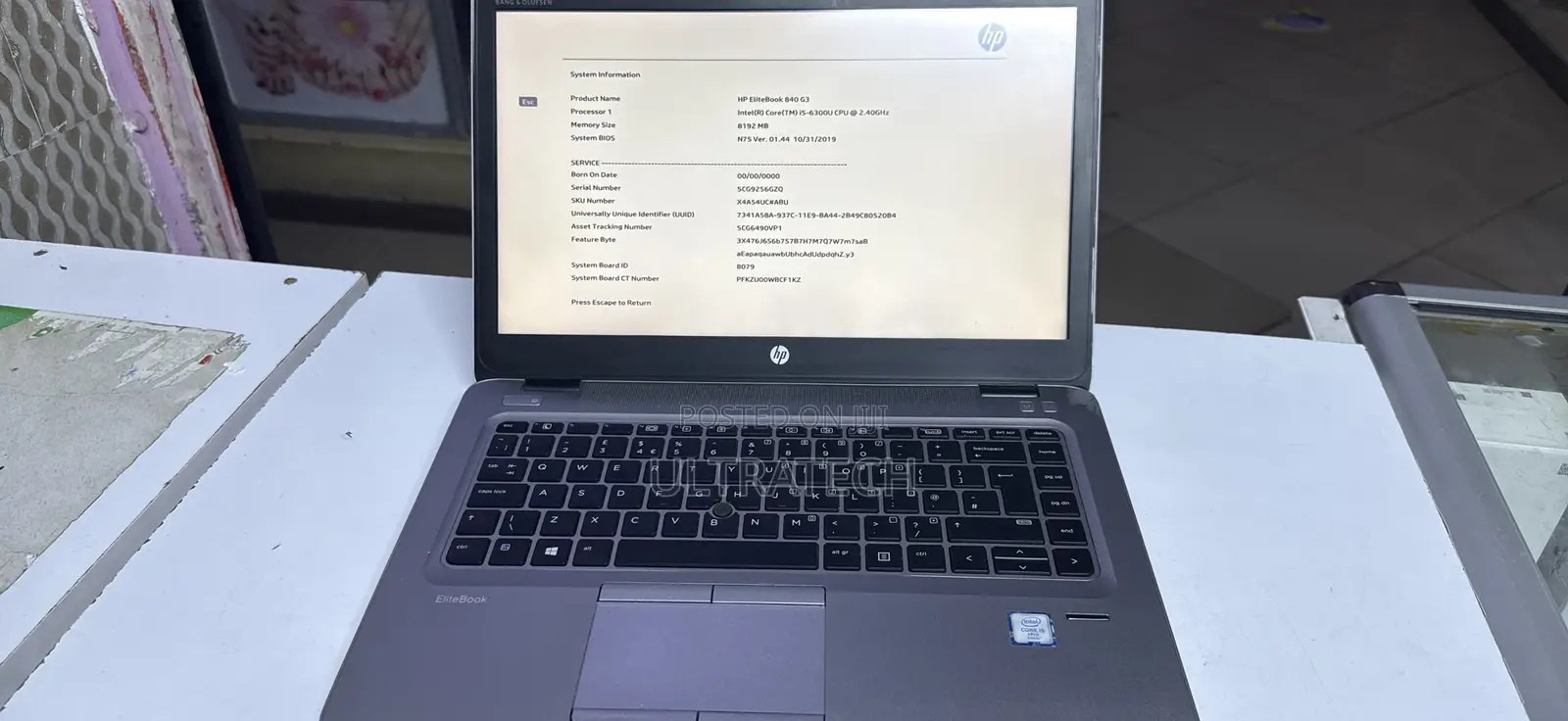 Laptop HP EliteBook 840 G3 8GB Intel Core i5 SSD 256GB