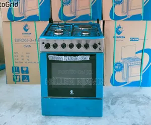 60*65 Euroken  3+1 Standing Cooker With Electric Double Heater Oven