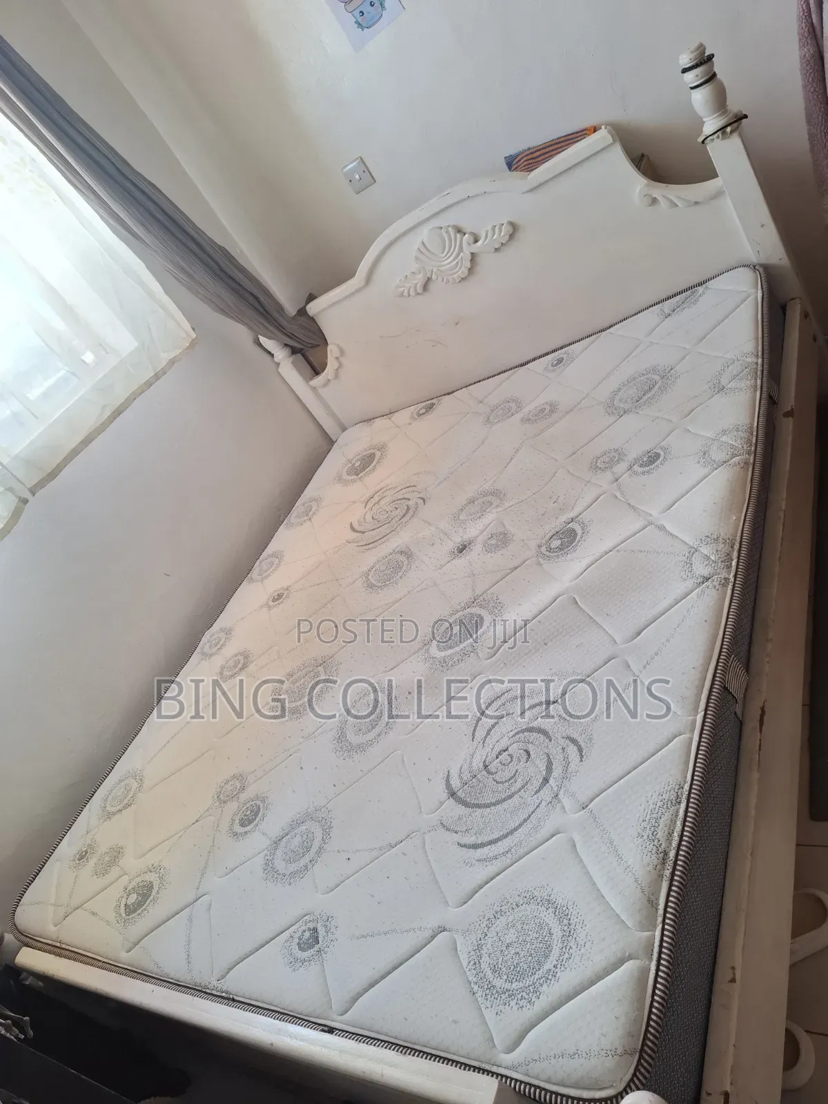 Bed, Matress, Shoe Rack