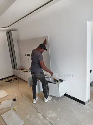 Bespoke TV Cabinet, Wall Panel & Slatted Feature Wall