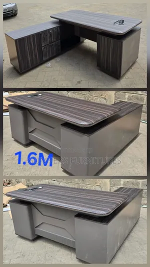 Dark Gray 1.6m Executive Office Desk