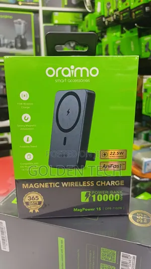 Oraimo Magpower 15 (10000mAh) Magnetic Wireless Powerbank