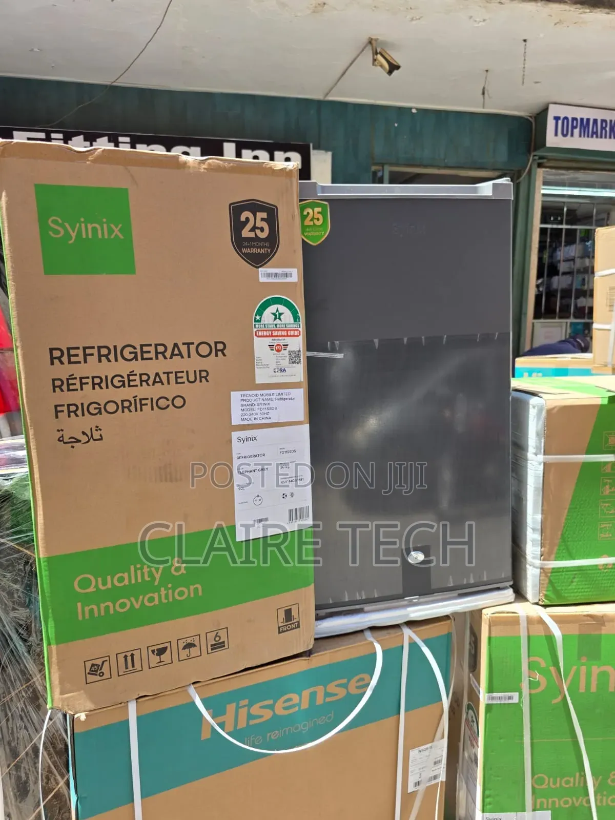 Syinix 90L Mini Single Door Fridge