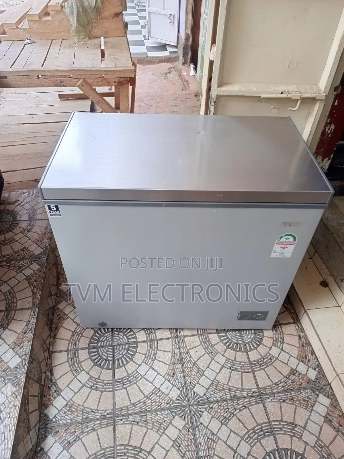 VON VAFC20DHG Chest Freezer - 198L - Grey