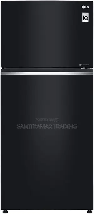 GN-C702SGGU LG 506L Top-Freezer Double-Door Fridge Black Glass Finish