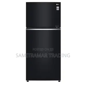 GN-C702SGGU LG 506L Top-Freezer Double-Door Fridge Black Glass Finish