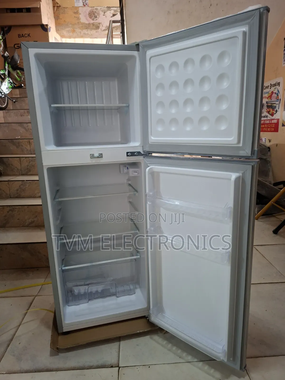 VOLSMART VL-BCD138, 138 Liters Double Door Fridge,Silver