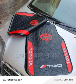 Antislip Diamond Pattern With Striking Red Borders Toyota Floor Mats
