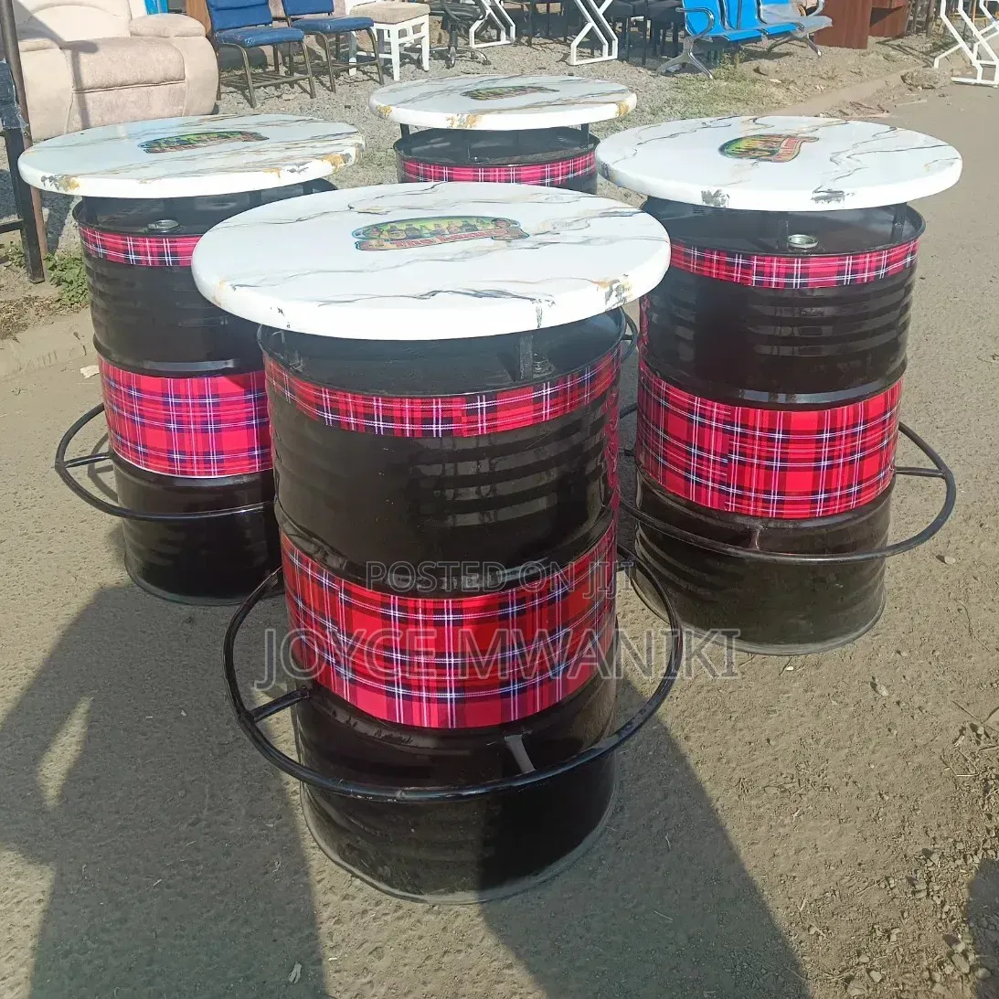Customer  Club or Bar Branded Drum Tables....,,,