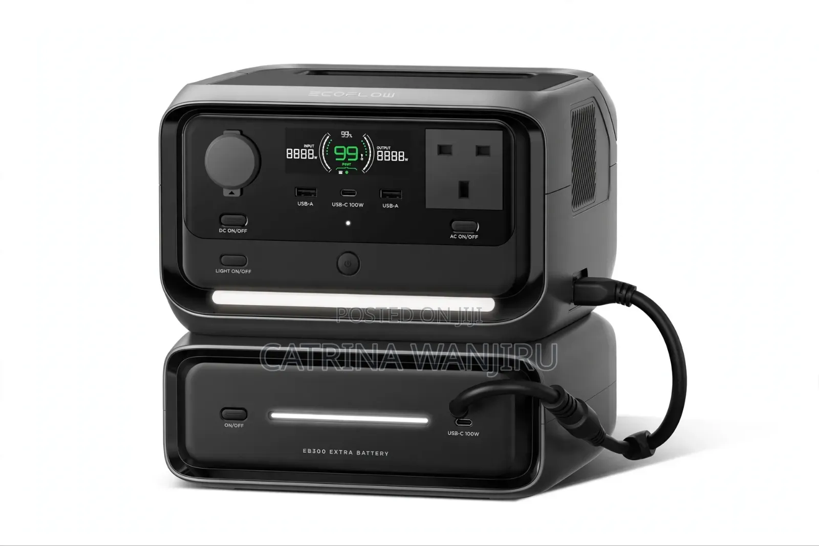 EcoFlowRiver3Plus+EB300 ExtraBattery - 572Wh - CCTV Backup 12 Hours