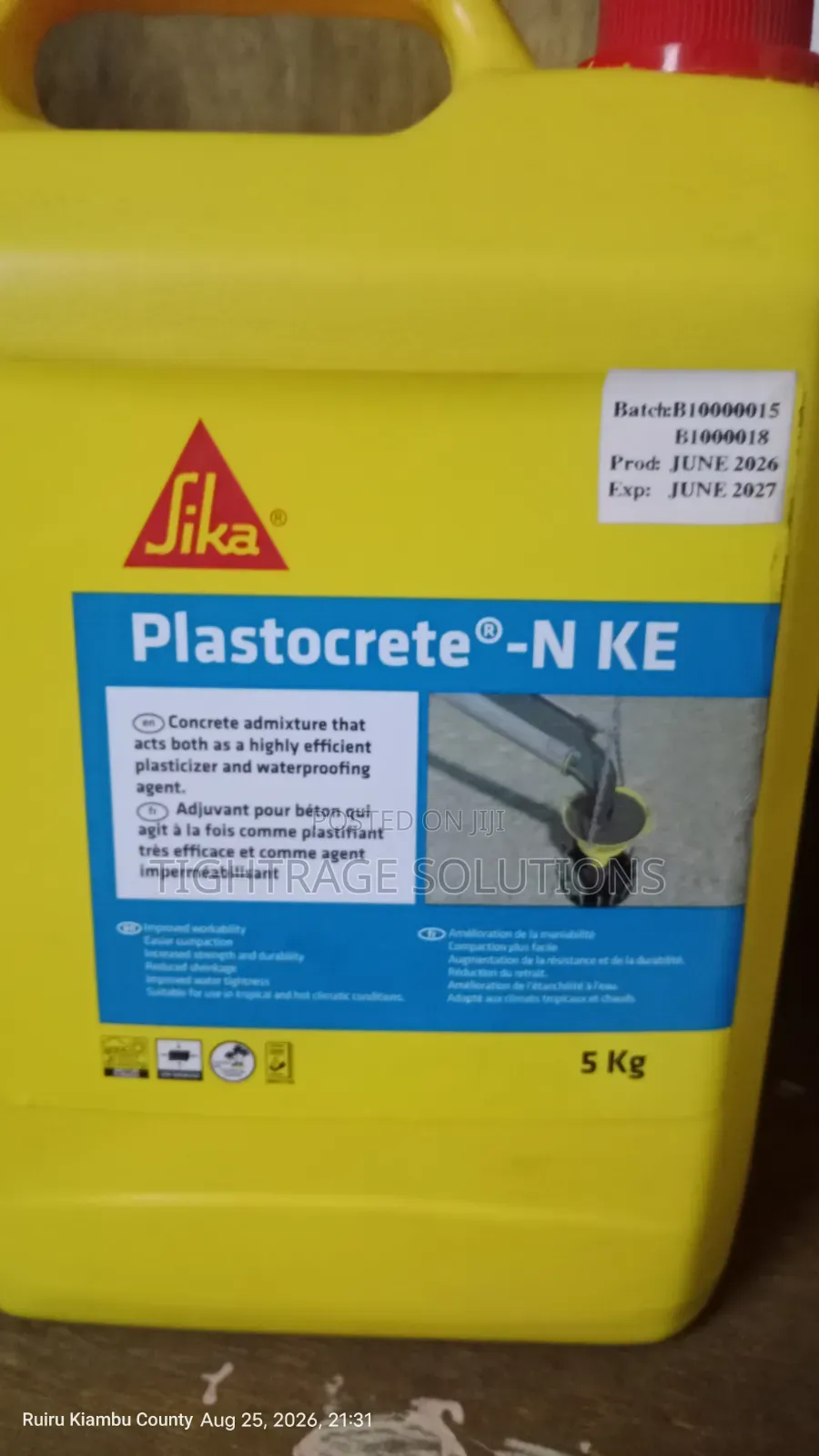 Sika Plastocrete - N KE (5L) — Integral Waterproofing