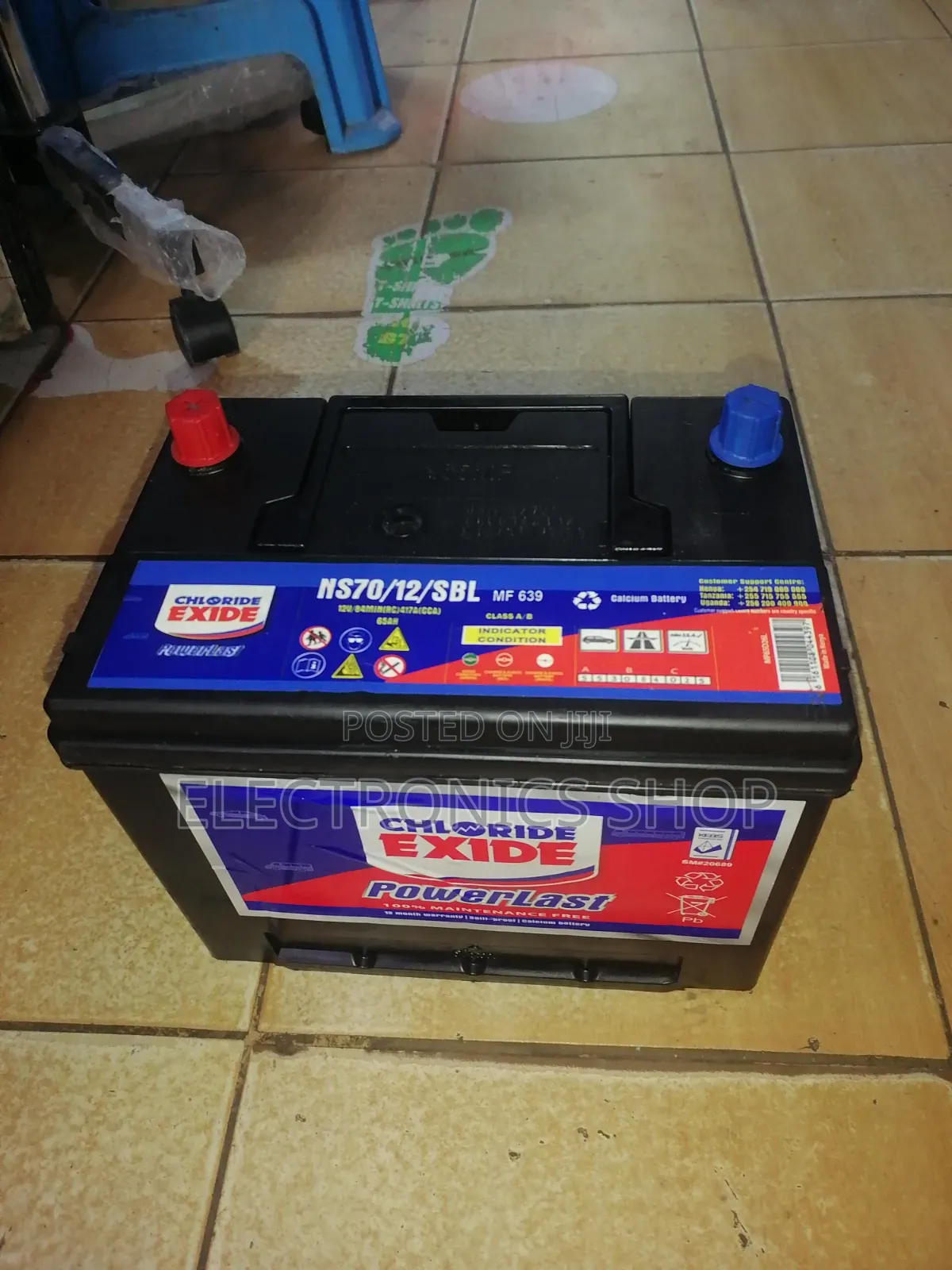 Chloride Exide Powerlast Ns70.12v)65ah Car Battery