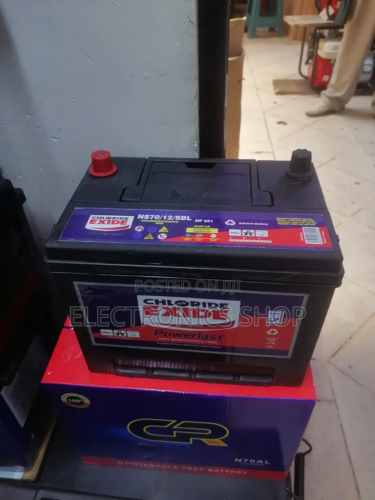 Chloride Exide Powerlast Ns70.12v)65ah Car Battery
