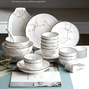 Big Offer High Quality Marble Grey 24pcs Dinner Set