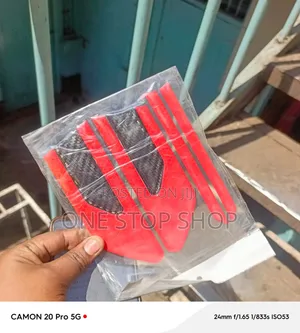 Red Reflective High Visibility Carbon Fiber Textured Vinyl Stickers