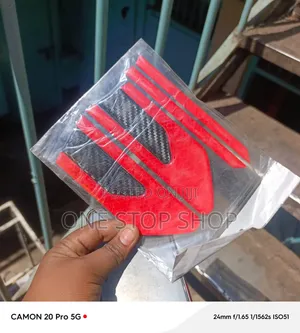 Red Reflective High Visibility Carbon Fiber Textured Vinyl Stickers