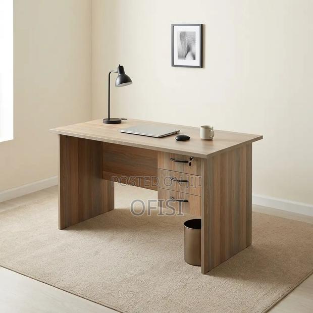 Office Desk; 3 Drawer Home Office Study Desk - thumbnail 3